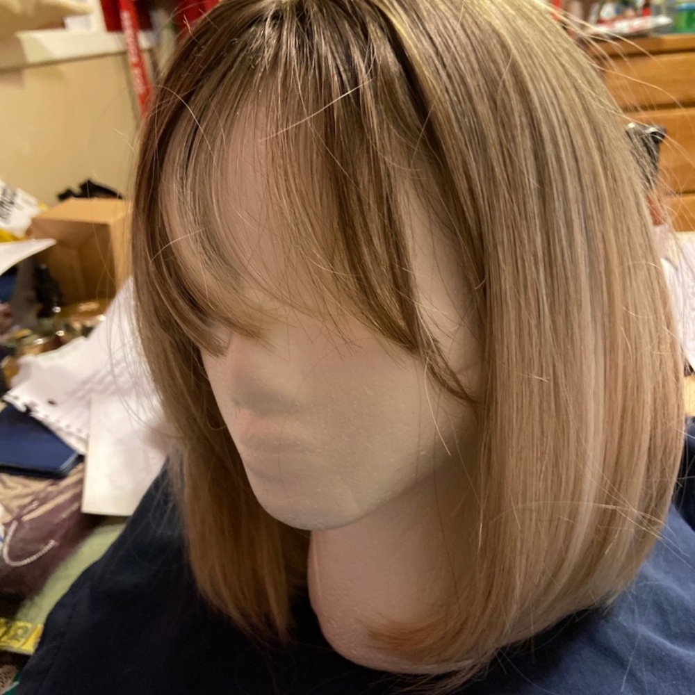 Brand new blonde/ brown Bob wig with bangs